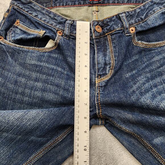 Vintage Y2K Dickies Jeans Womens 4 Blue Low Rise Slim Fit Bootcut Flare Leg - Picture 12 of 15